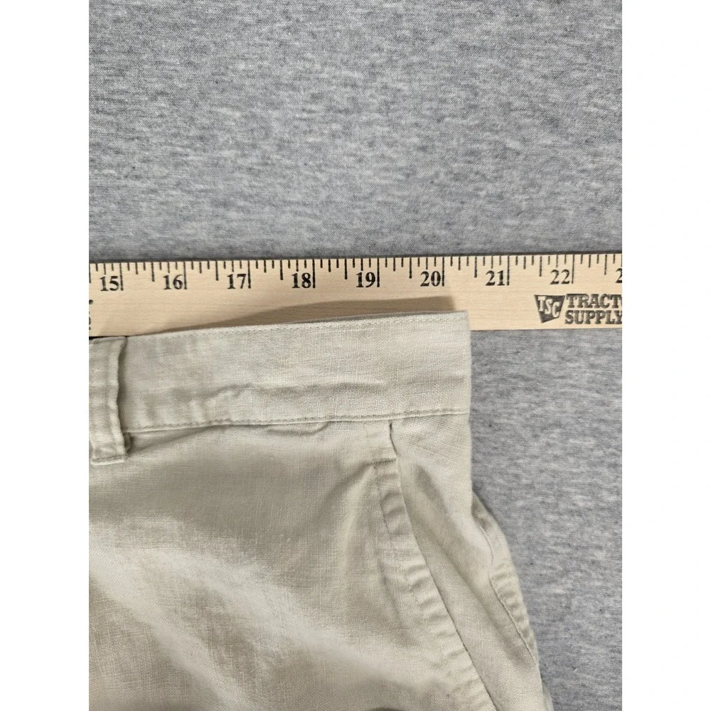 Jos. A. Bank Men's Linen Pant 42x29 Cream Beige Flat Front Casual Summer Slacks